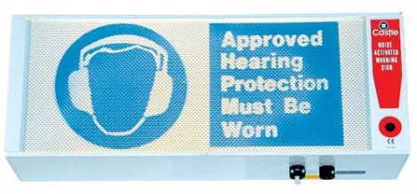 Noise Activated Warning Sign